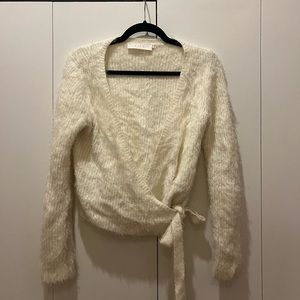 ASTR the label cloud like wrap sweater- deep v neck